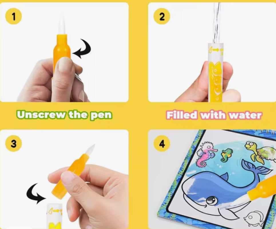 Magic Water Paint Book